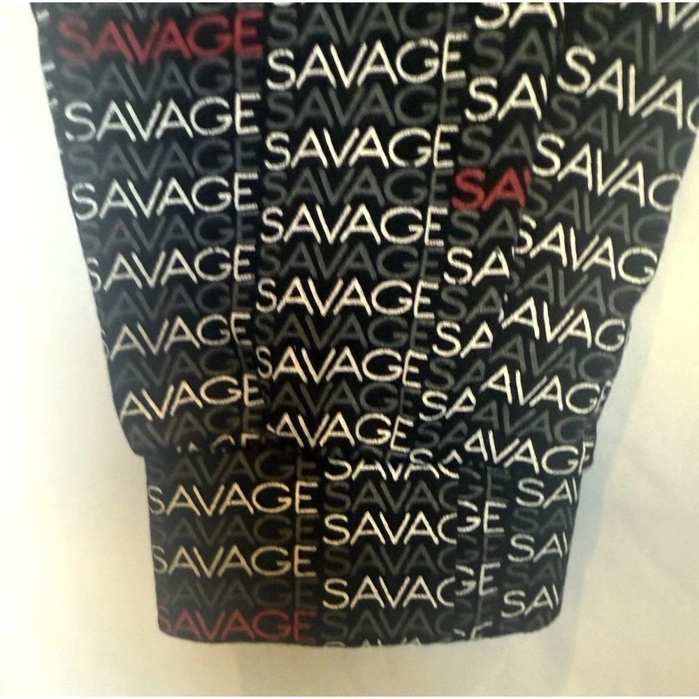 Y2K Public Record Mens Savage Graphic Joggers Size L Fleece‎ Hip Hop Urban Retro